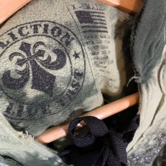 Vintage Affliction Y2k Pull Over Hoodie Sweatshirt Size XS - Picture 10 of 11